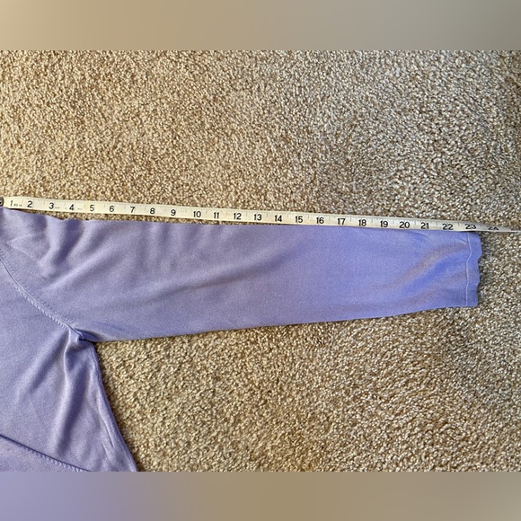 Eileen Fisher purple wrap waist blouse in size petite large. - Picture 13 of 16